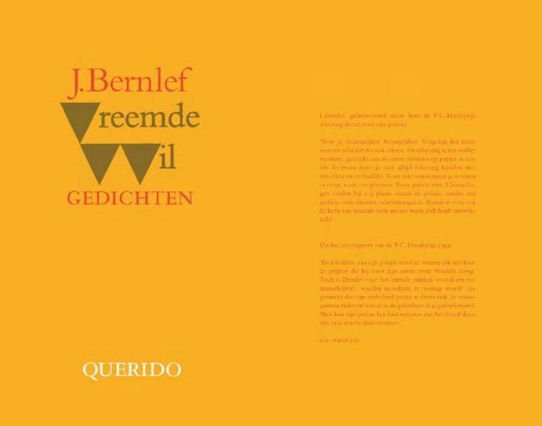 Vreemde wil - J. Bernlef (ISBN 9789021448428)